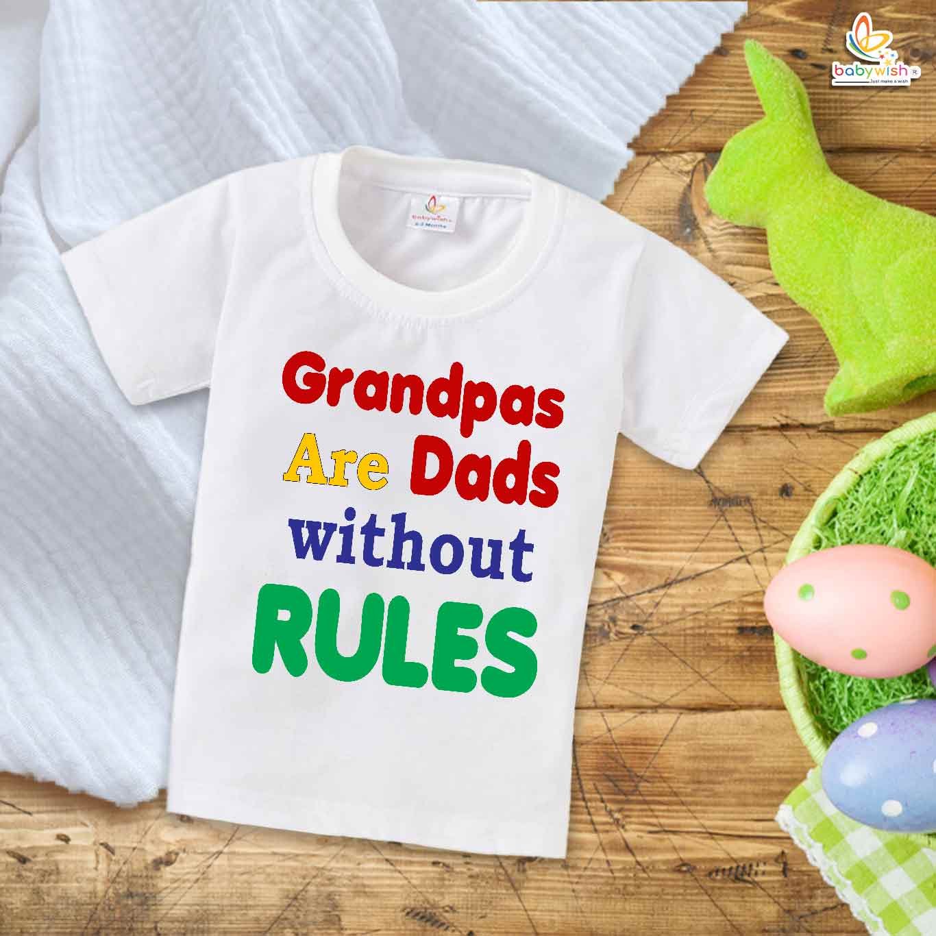 Grandpas Are Dads Without Rules – Fun Grandpa T-shirt | Perfect Gift for Grandfathers | Babywish