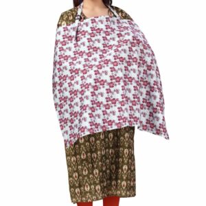 Nursing covers for Mother Breathable feeding cover for Breastfeeding 360° Coverage Protection Cover - Grey Iris Floral