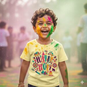 happy holi t shirt for kids