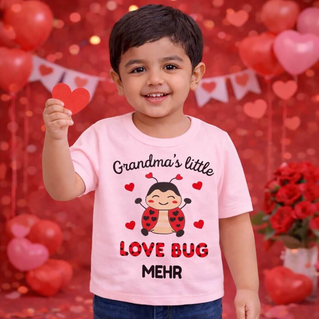 personalised valentine kids t shirt
