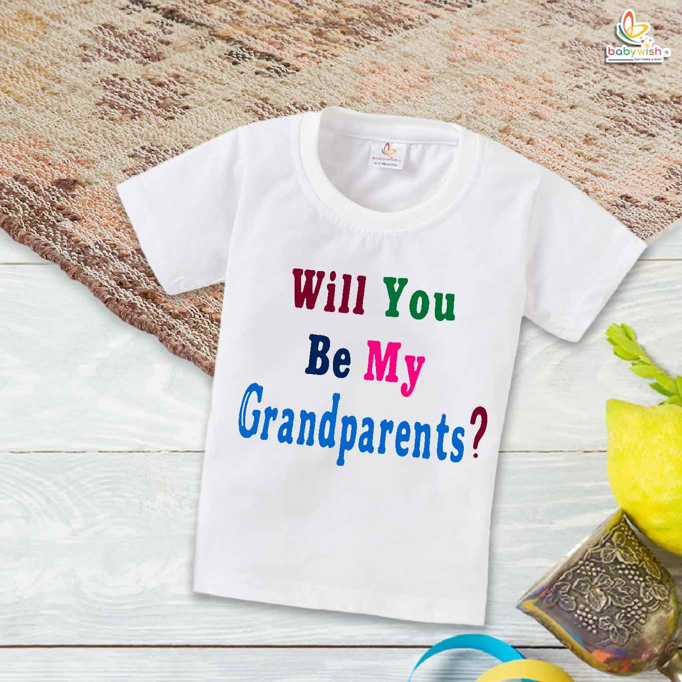 Will You Be My Grandparents? – Heartwarming Grandpa T-shirt | Pregnancy Reveal Gift for Grandparents | Babywish