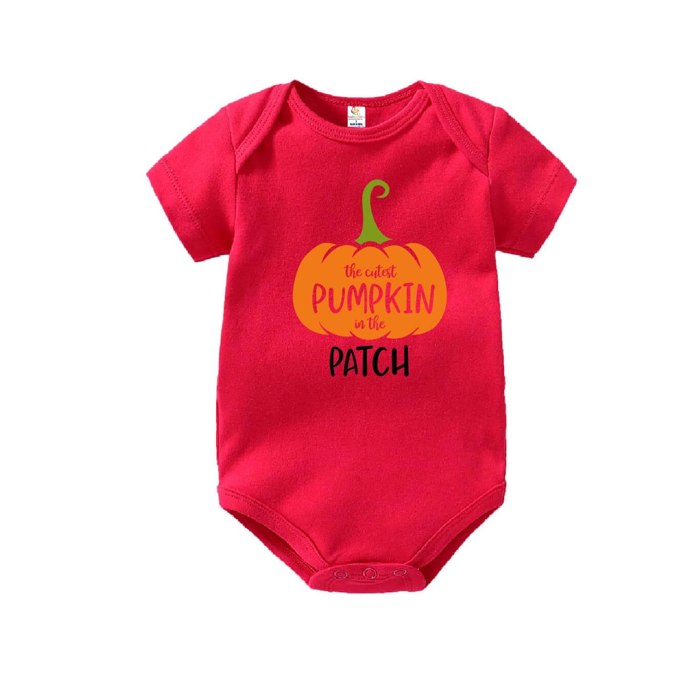 Baby Halloween Romper – Full Sleeve Bodysuit with Pumpkin Patch Print for Newborns & Infants