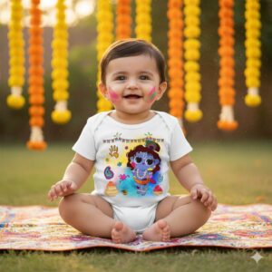 holi theme baby onesie