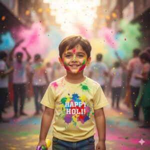 holi t shirt for children