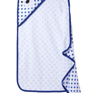 Hooded Baby Towel Blue Polka Dot