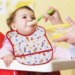 Bibs for Baby – 3-Layer Waterproof Baby Bib with Food Catcher Pocket, Soft and Durable Unisex Bibs for Infants and Toddlers, Easy-to-Clean Mealtime Accessory