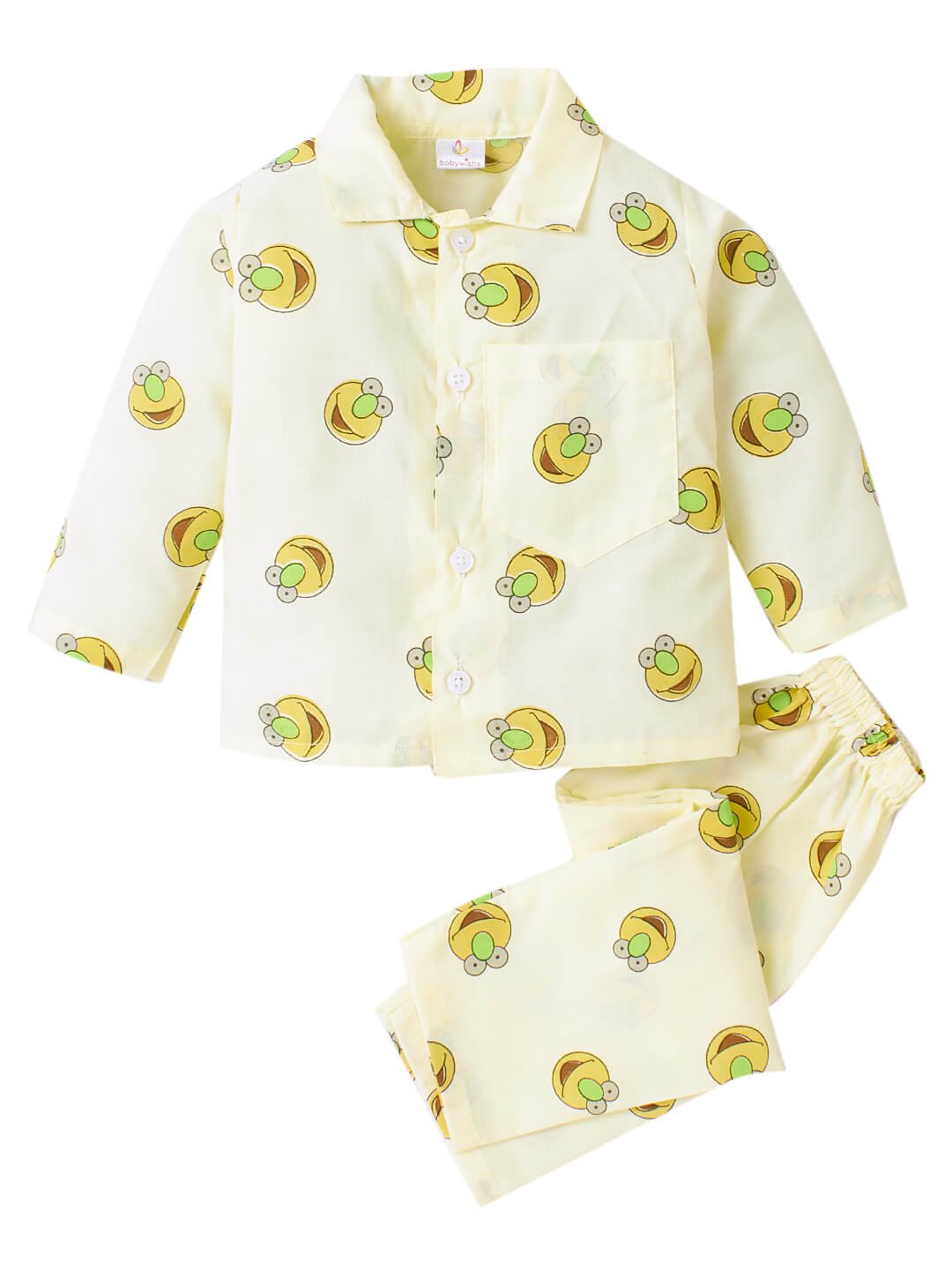 Kids Lemon Sleepsuit for Boys and Girls Topwear and Pajamas Set