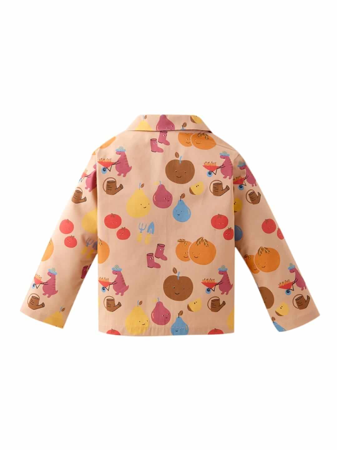 Cute Fruits Print Cotton Night Suit for Boys and Girls | Full Sleeve Kids Nightwear | Nightwear For Kids | Cotton Night Suit for Kids | Night Suits for Boys and Girls | Babywish - Image 3