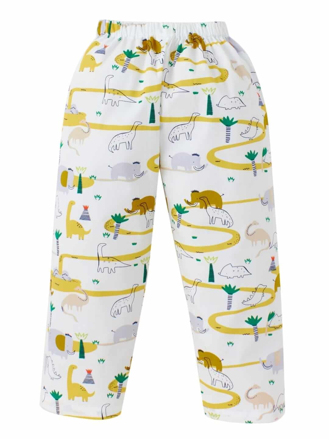 Kids Sleepsuit for Baby Boys and Girls Long Sleeve Topwear and Pajamas Set Baby Clothing Sleepwear Set Yellow Elephant Print for Newborns and Toddlers - Image 5