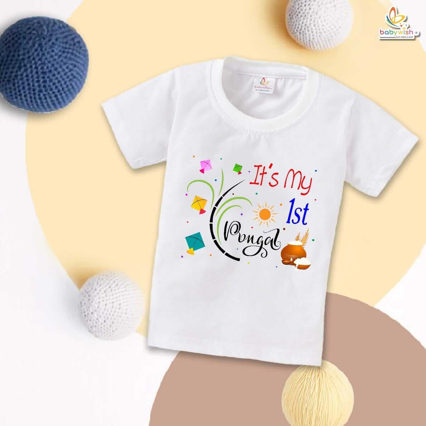 It's My Pongal Celebrations My First Pongal T-shirt | Cute Newborn & Infant T-shirt for Pongal | Baby Pongal Outfit for Boys & Girls – Babywish
