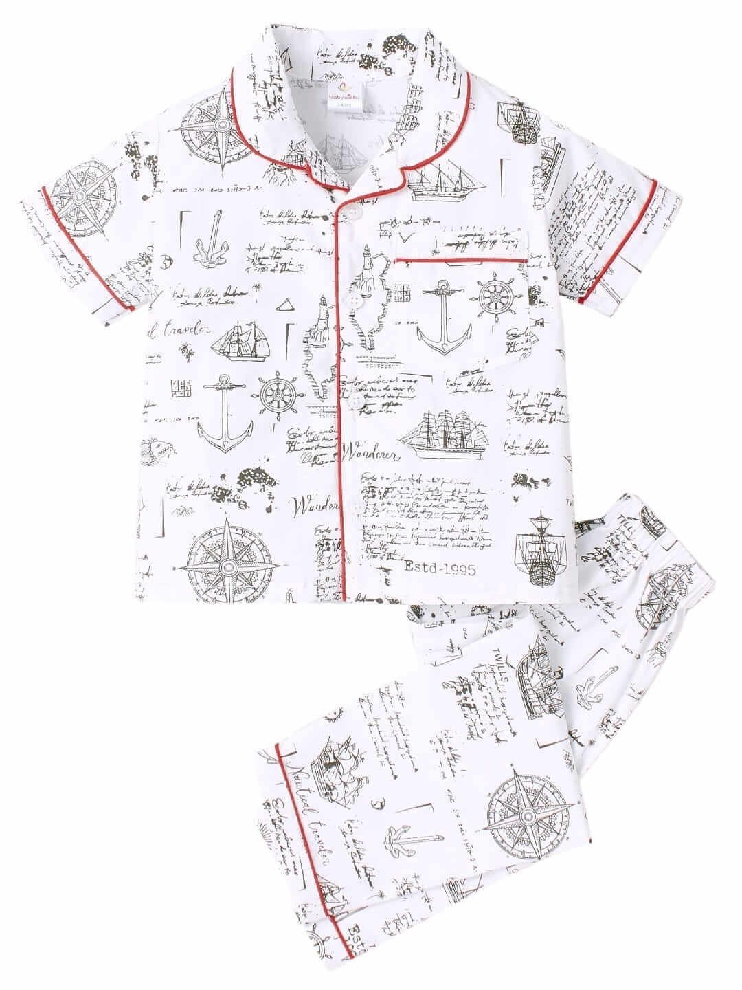 Kids Sleepsuit for Baby Boys and Girls Long Sleeve Pajamas Set Baby Clothing Sleepwear Set Historical Weapons Print Soft and Comfortable Outfit