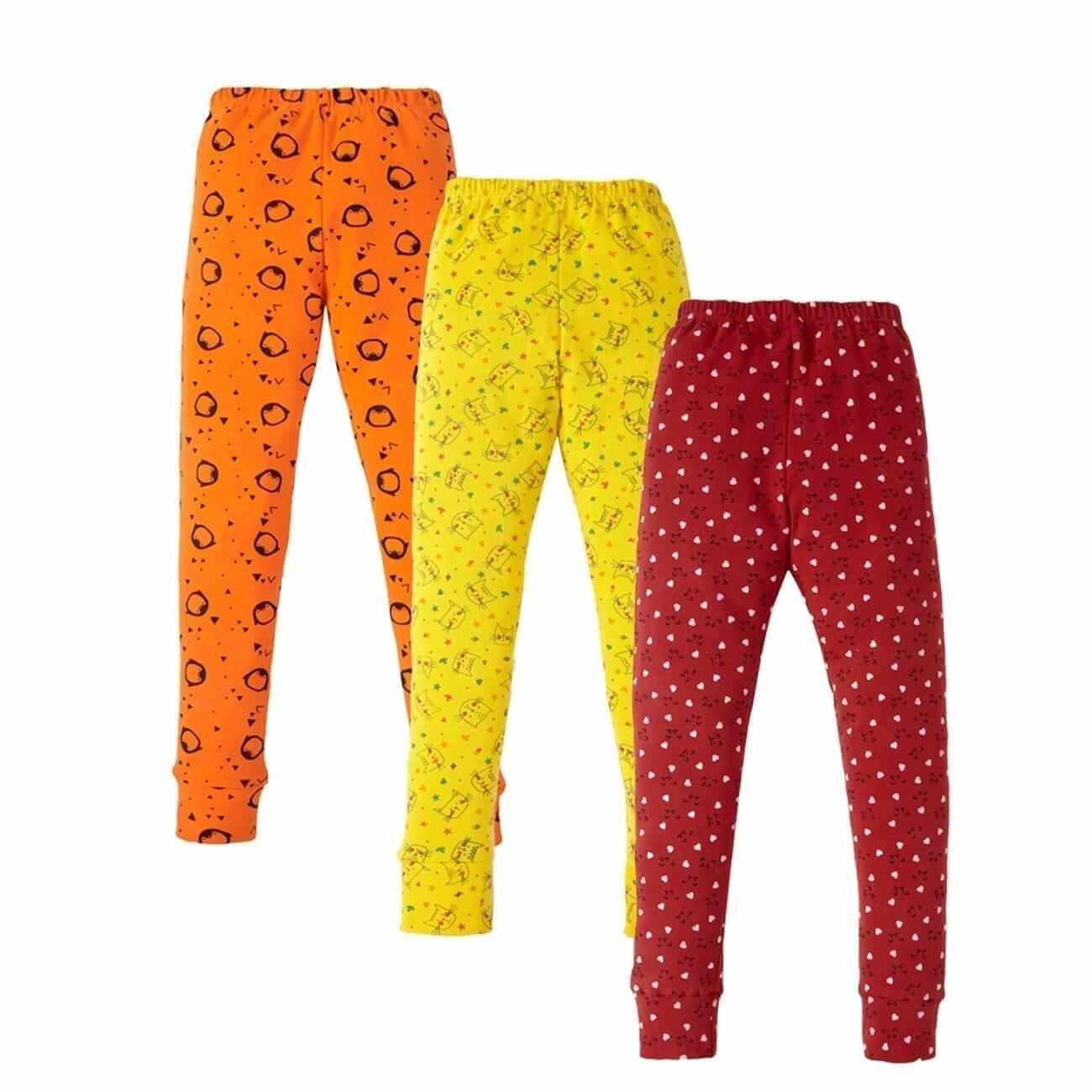 Kids Pajama Leggings Combo Set | Elastic Waist Pants for Boys & Girls | Newborn Baby Unisex Trackpant & Leggings | Comfortable, Soft, Breathable Sleepwear for Toddlers & Kids