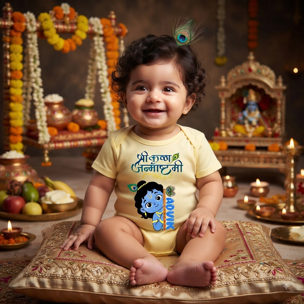 janmashtami baby romper