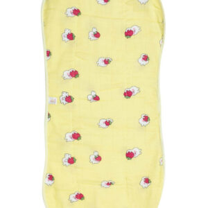 Yellow muslin burp cloth for babies – soft and absorbent cotton feeding towel by Babywish