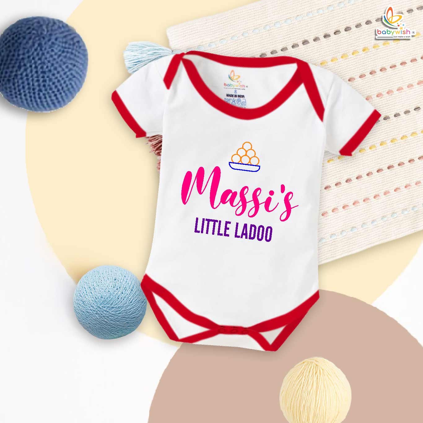 Masi Little Ladoo – Maasi Romper & Bodysuit for Babies | Cute Baby Clothes for Maasi | Babywish