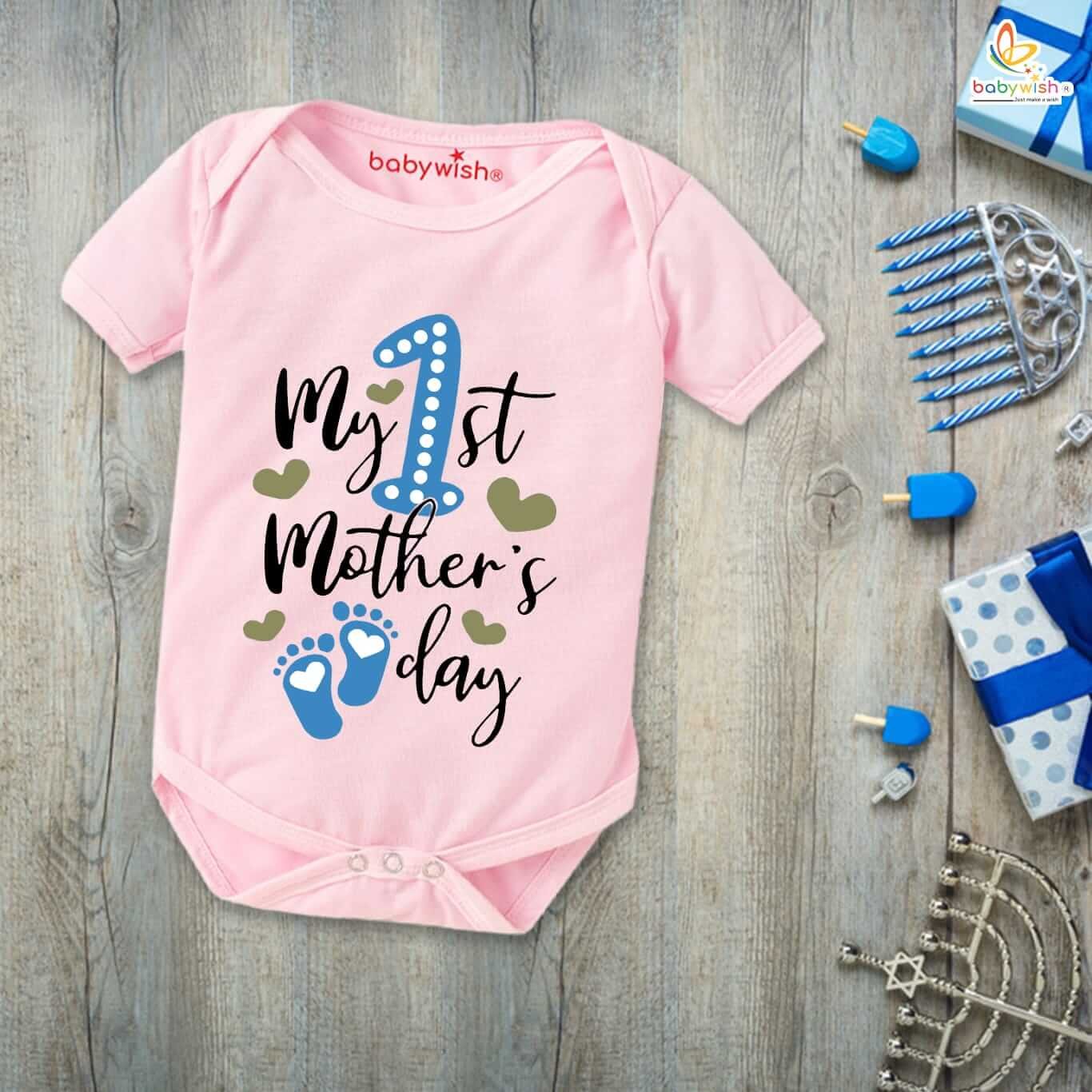 Mother's Day Special Baby Outfit, Half Sleeve Unisex Romper Onesies for Newborn Baby, Soft Comfortable Infant Clothes, Perfect Gift for Moms, Cute Festive Wear for Babies