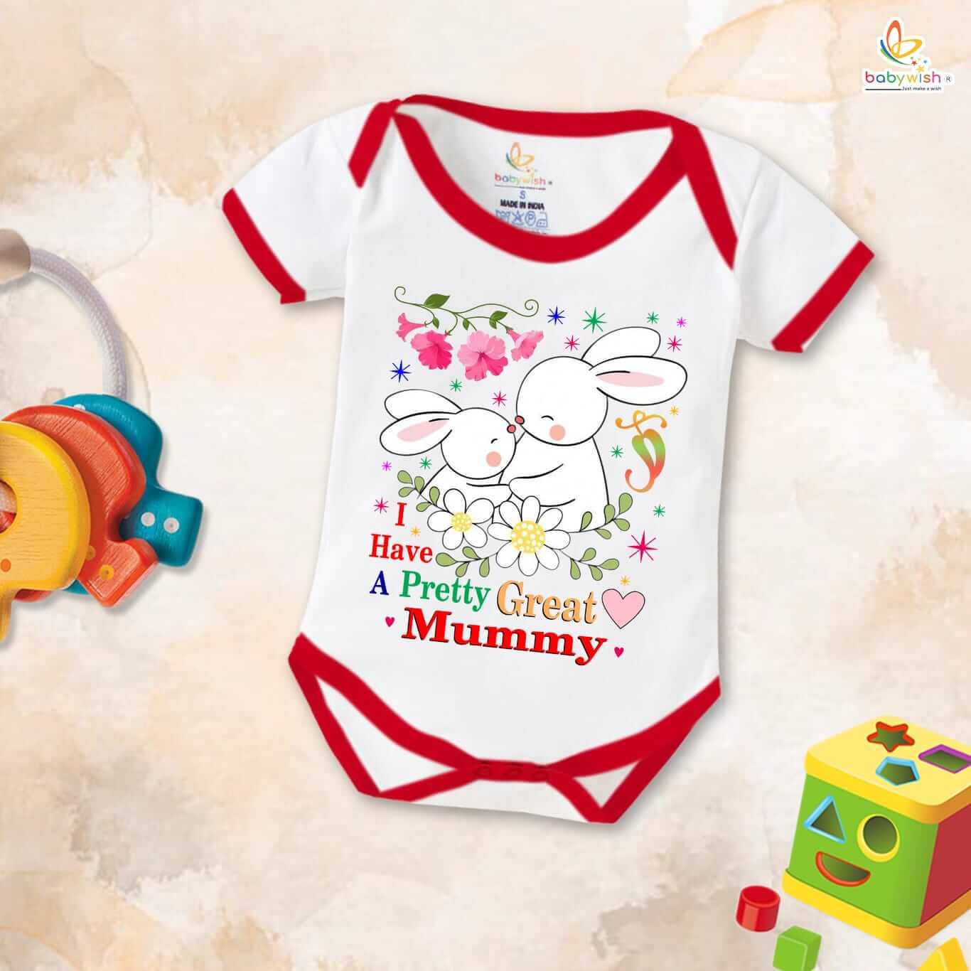 Mother's Day Special Baby Outfit, Half Sleeve Unisex Romper Onesies for Newborn Baby, Soft Comfortable Infant Clothes, Cute and Festive Gift for Moms, Perfect Baby Wear