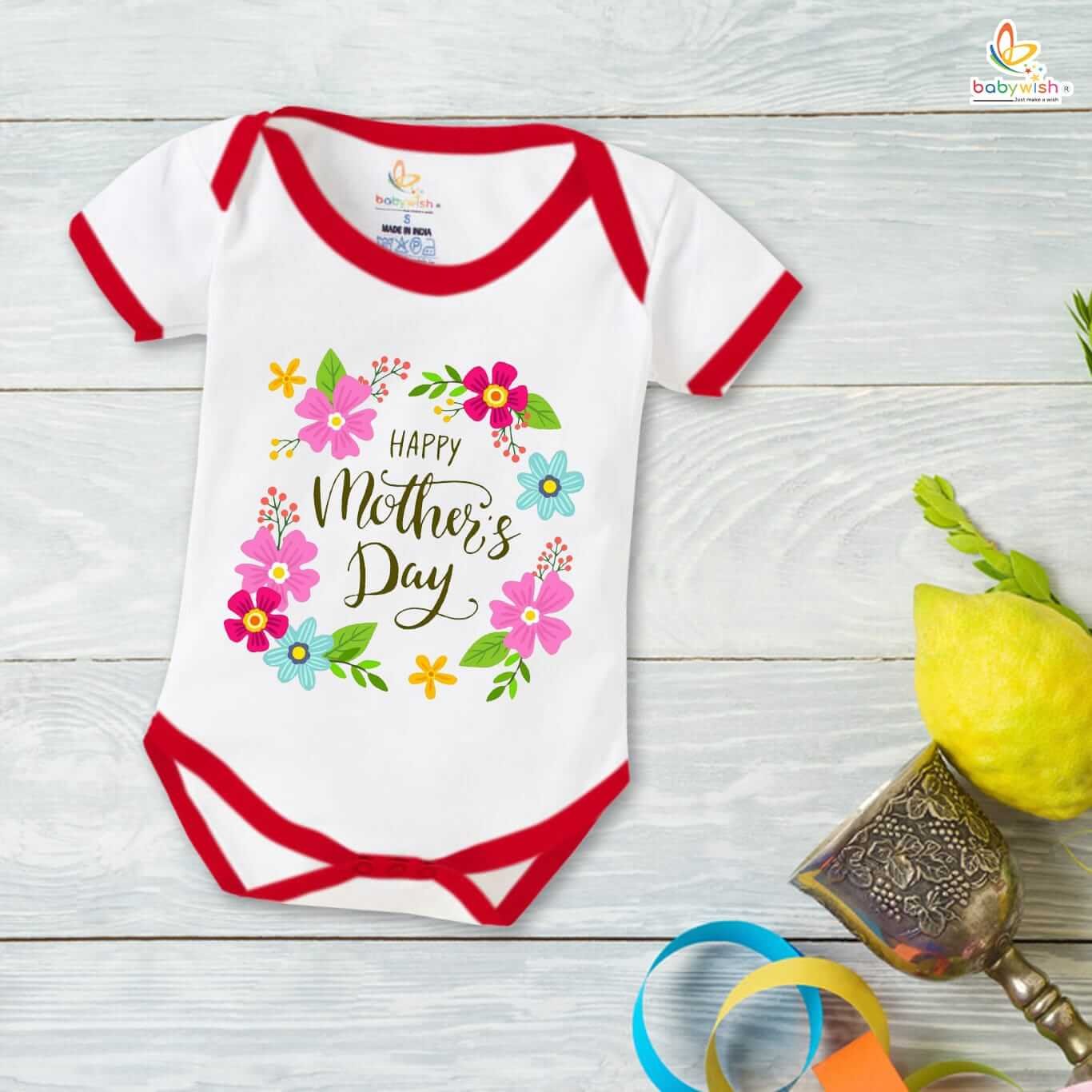Mother's Day Special Baby Outfit, Unisex Half Sleeve Romper Onesies, Soft Comfortable Newborn Baby Clothes, Perfect Gift for Moms and Infants, Cute Festive Wear