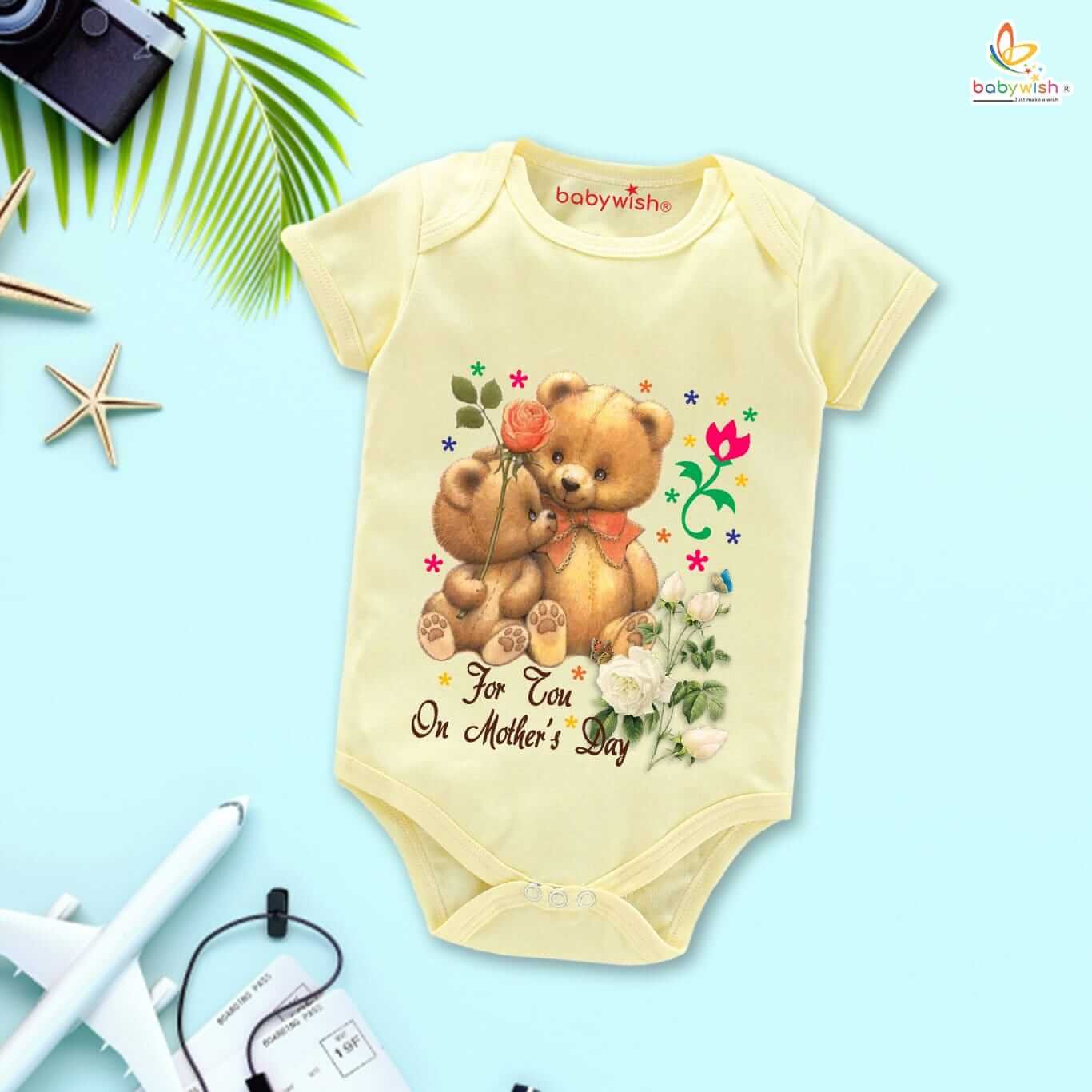 Mother's Day Special Baby Outfit, Half Sleeve Unisex Romper Onesies for Newborn Baby, Soft Comfortable Infant Clothes, Cute and Festive Gift for Moms, Perfect Baby Wear