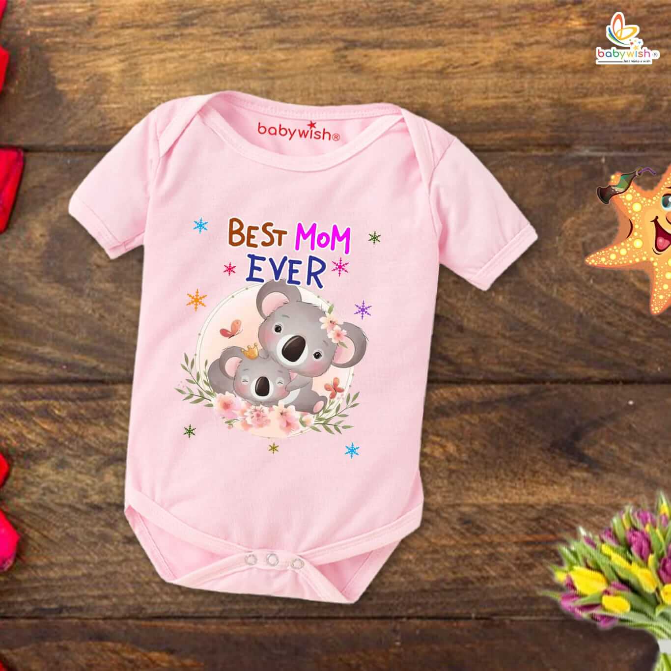 Mother's Day Special Baby Outfit, Half Sleeve Unisex Romper Onesies for Newborn Baby, Soft Cotton Infant Clothes, Cute Baby Gift, Ideal for Mother's Day Celebration