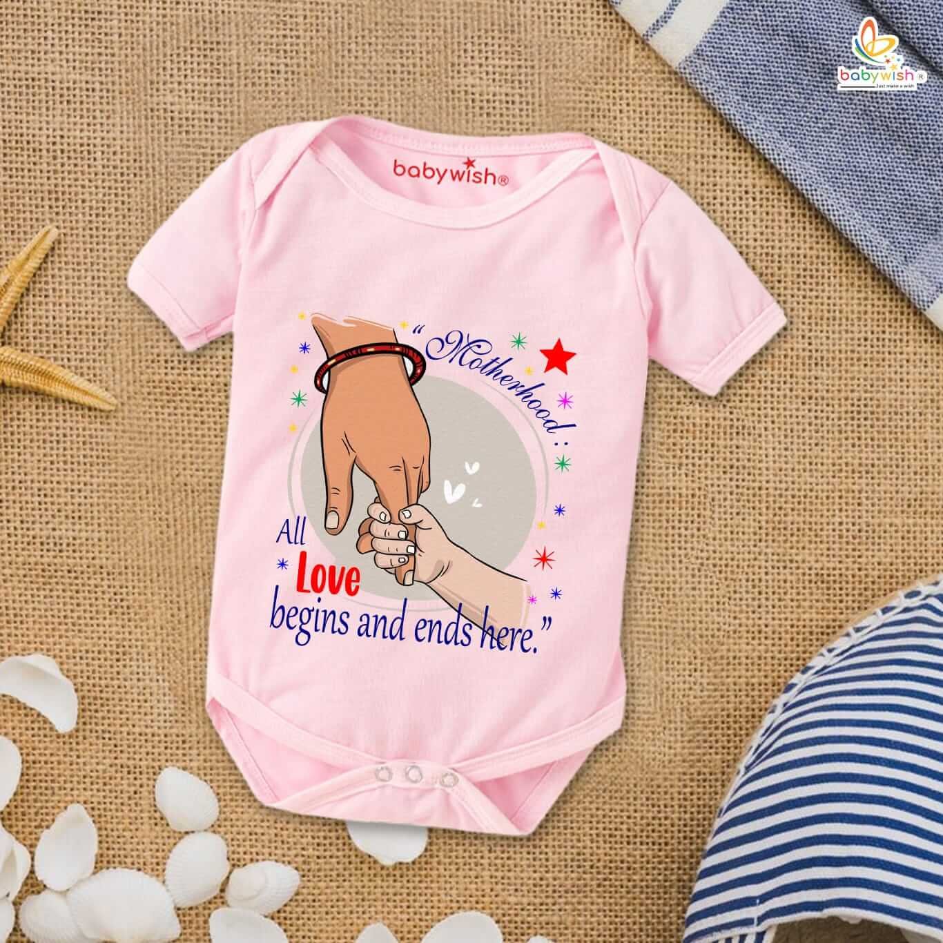 Mother's Day Special Baby Outfit, Half Sleeve Unisex Romper Onesies for Newborn Baby, Soft Cotton Infant Clothes, Cute Gift for Moms, Comfortable and Adorable Baby Wear