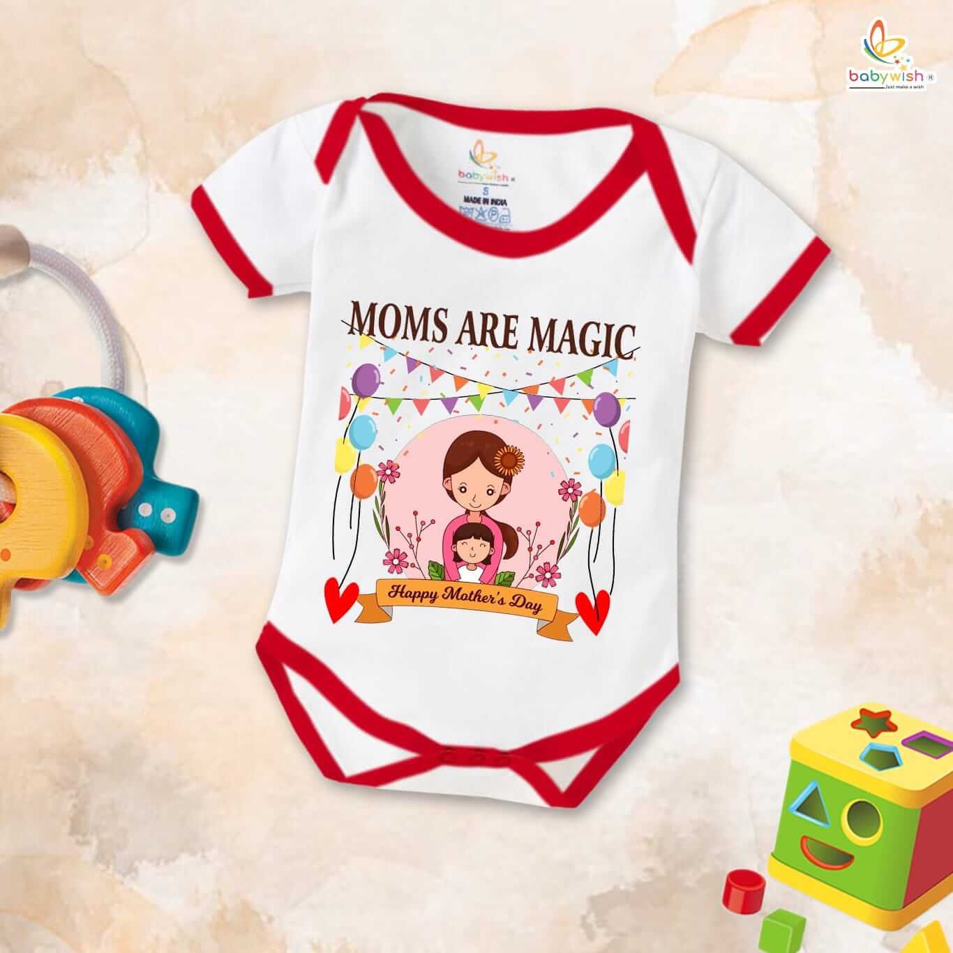 Mother's Day Special Baby Outfit, Half Sleeve Unisex Romper Onesies for Newborn Baby, Soft Comfortable Infant Clothes, Adorable Gift for Moms, Perfect Festive Baby Wear