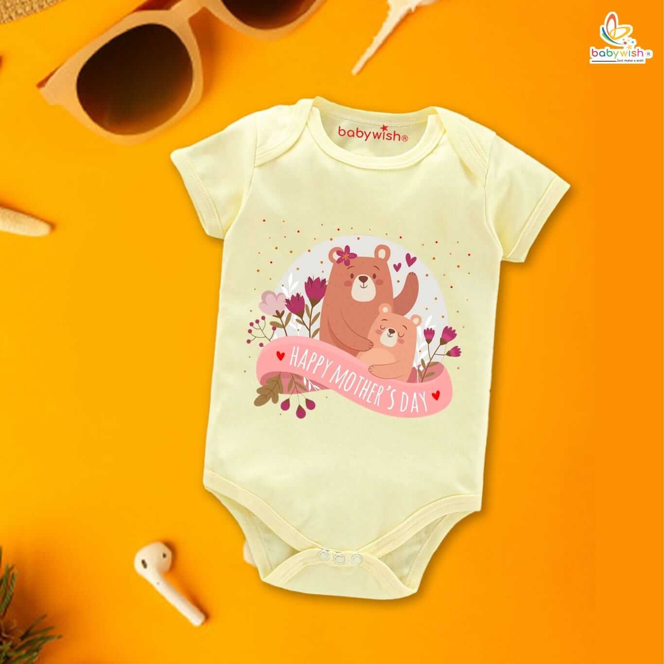 Mothers Day Special Baby Outfit Half Sleeve Unisex Romper Onesies for Newborn baby