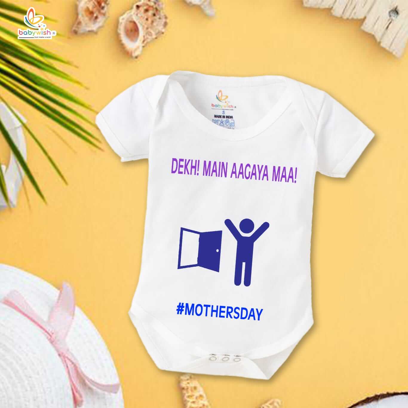 Mother’s Day Special Baby Romper Outfit for Newborns – Half Sleeve Unisex Onesies, Soft & Comfortable Baby Clothes, Perfect Gift for Newborn Baby Celebration