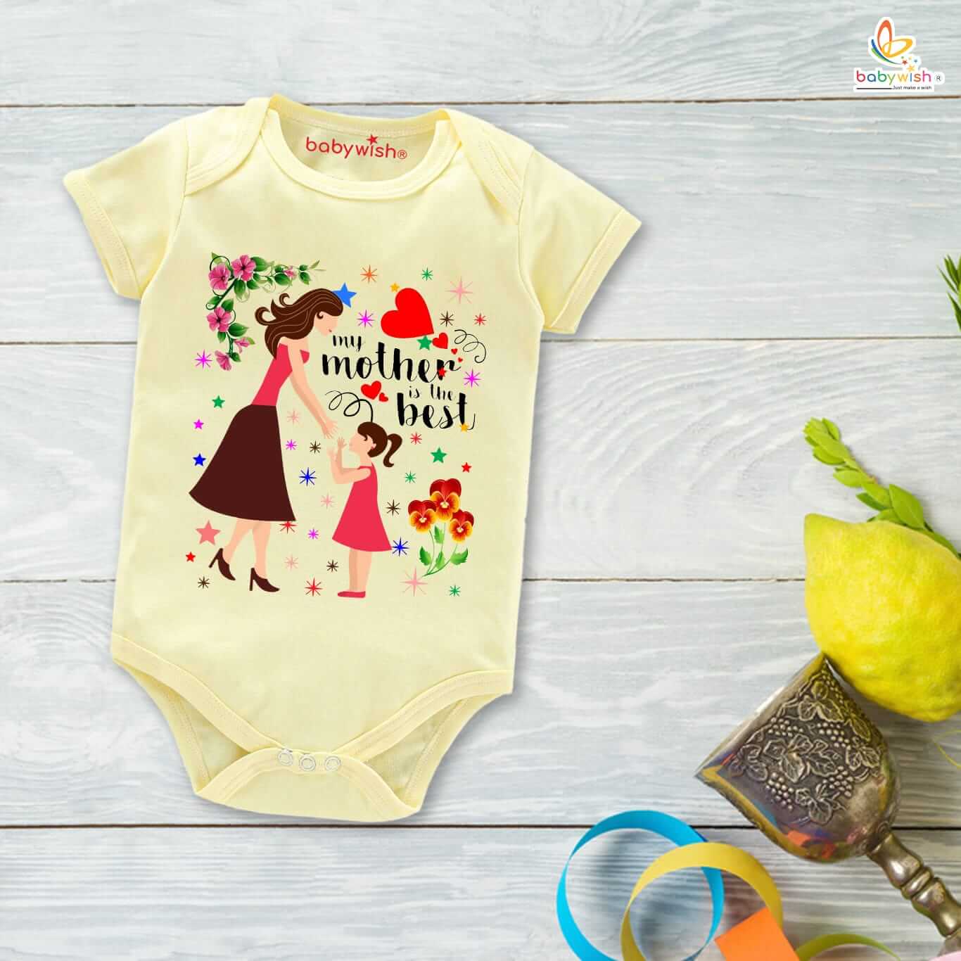 Mother's Day Special Baby Outfit, Half Sleeve Unisex Romper Onesies for Newborn Baby, Soft Cotton Infant Clothes, Adorable Gift for Moms, Perfect Festive Baby Wear