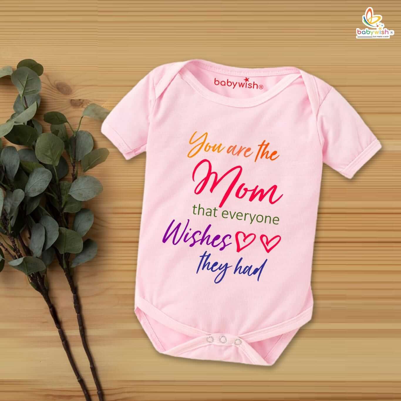 Mother's Day Special Baby Outfit, Half Sleeve Unisex Romper Onesies for Newborn Baby, Soft Cotton Infant Clothes, Cute Gift for Moms, Perfect Comfortable Festive Baby Wear