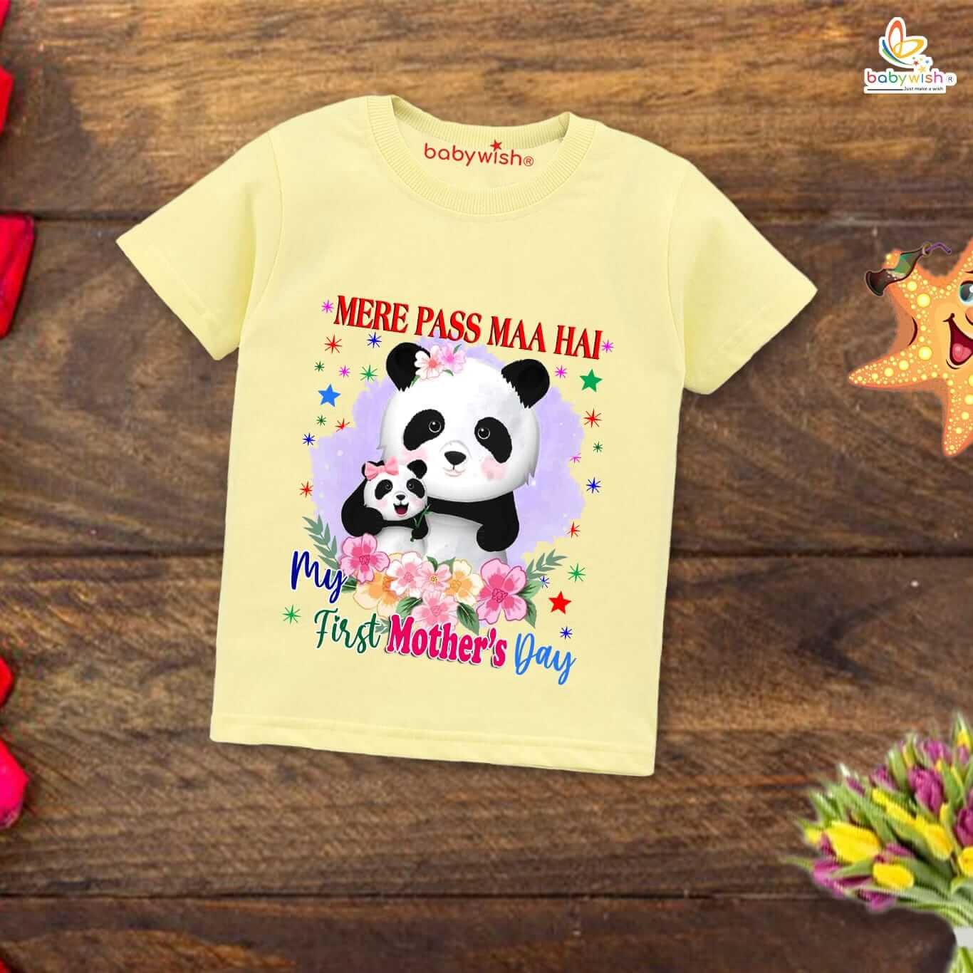 Mother’s Day Special T-Shirt for Boys & Girls – Half Sleeve Unisex Topwear for Kids, Cute & Comfortable Design, Perfect Gift for Mother’s Day Celebration