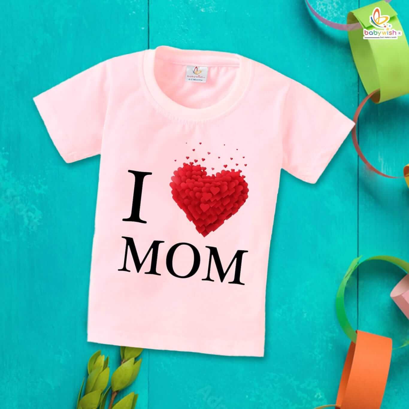 Mother’s Day Special T-Shirt for Boys & Girls – Half Sleeve Topwear for Unisex Kids, Soft Cotton, Comfortable Fit, Ideal Gift for Mother’s Day Celebration