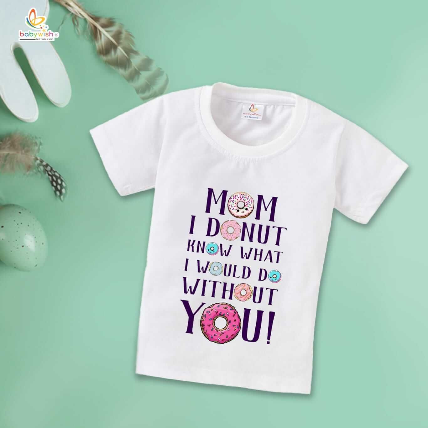 Mother's Day Special T-Shirt for Boys & Girls, Cute Half Sleeve Unisex Kids Topwear, Soft Cotton Tee for Toddlers and Children, Perfect Gift for Moms, Comfortable Daily Wear