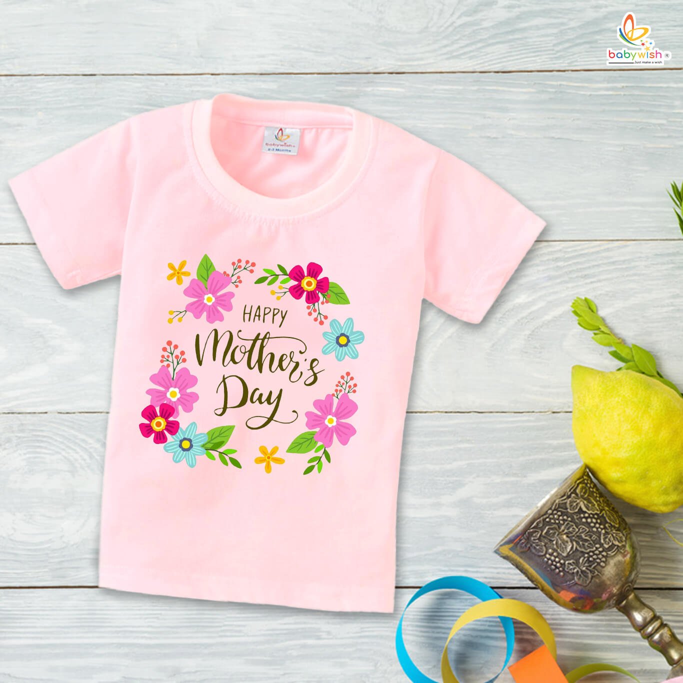Mother's Day Special T-Shirt for Boys and Girls, Half Sleeve Unisex Kids Topwear, Soft Comfortable Clothing, Ideal Gift for Kids, Perfect for Mother's Day Celebration