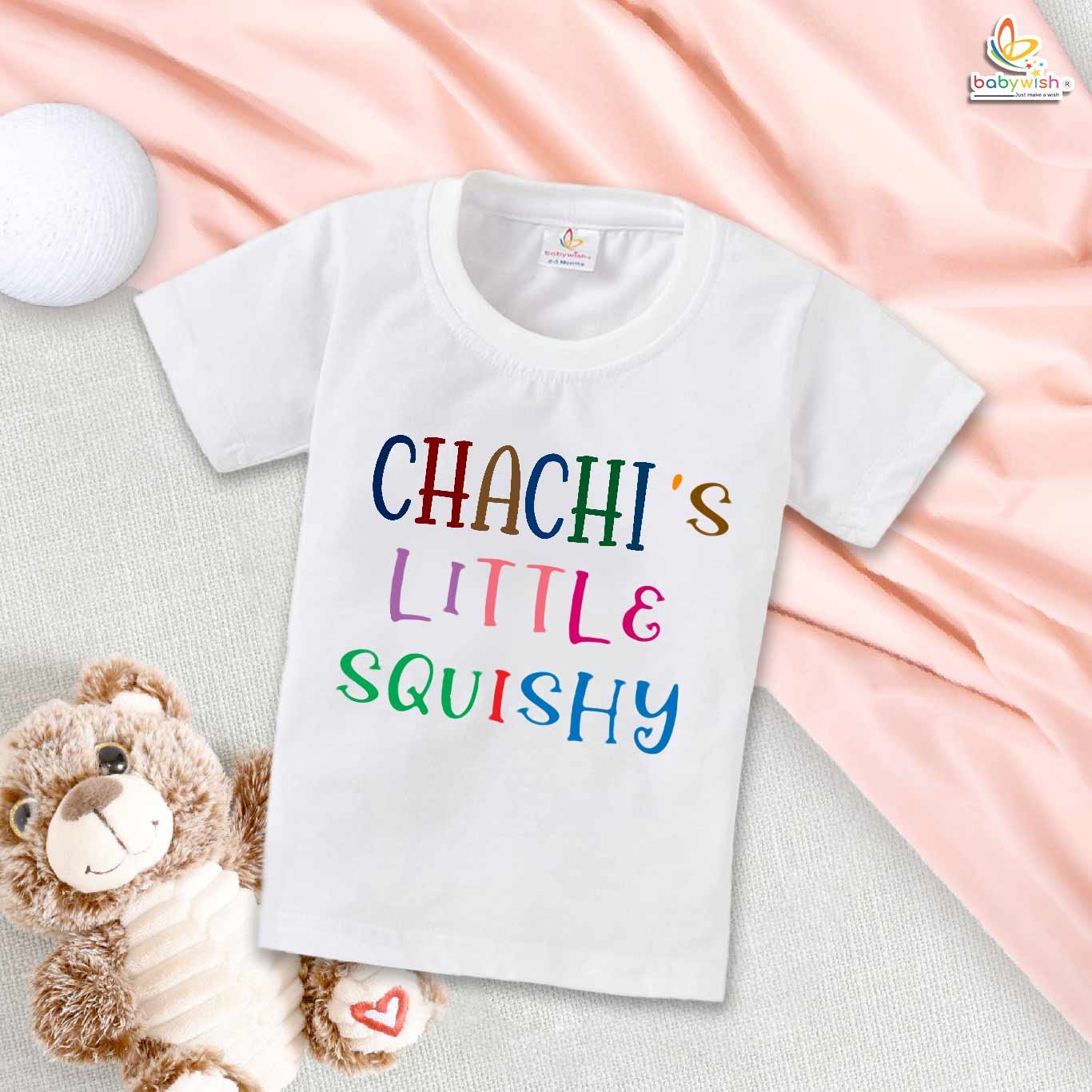 My Chacha & Chachi Matching T-Shirts – Cute "Chachi's Little Squishy" Baby Outfit – Family Matching Clothes for Baby, Uncle & Aunty – Babywish
