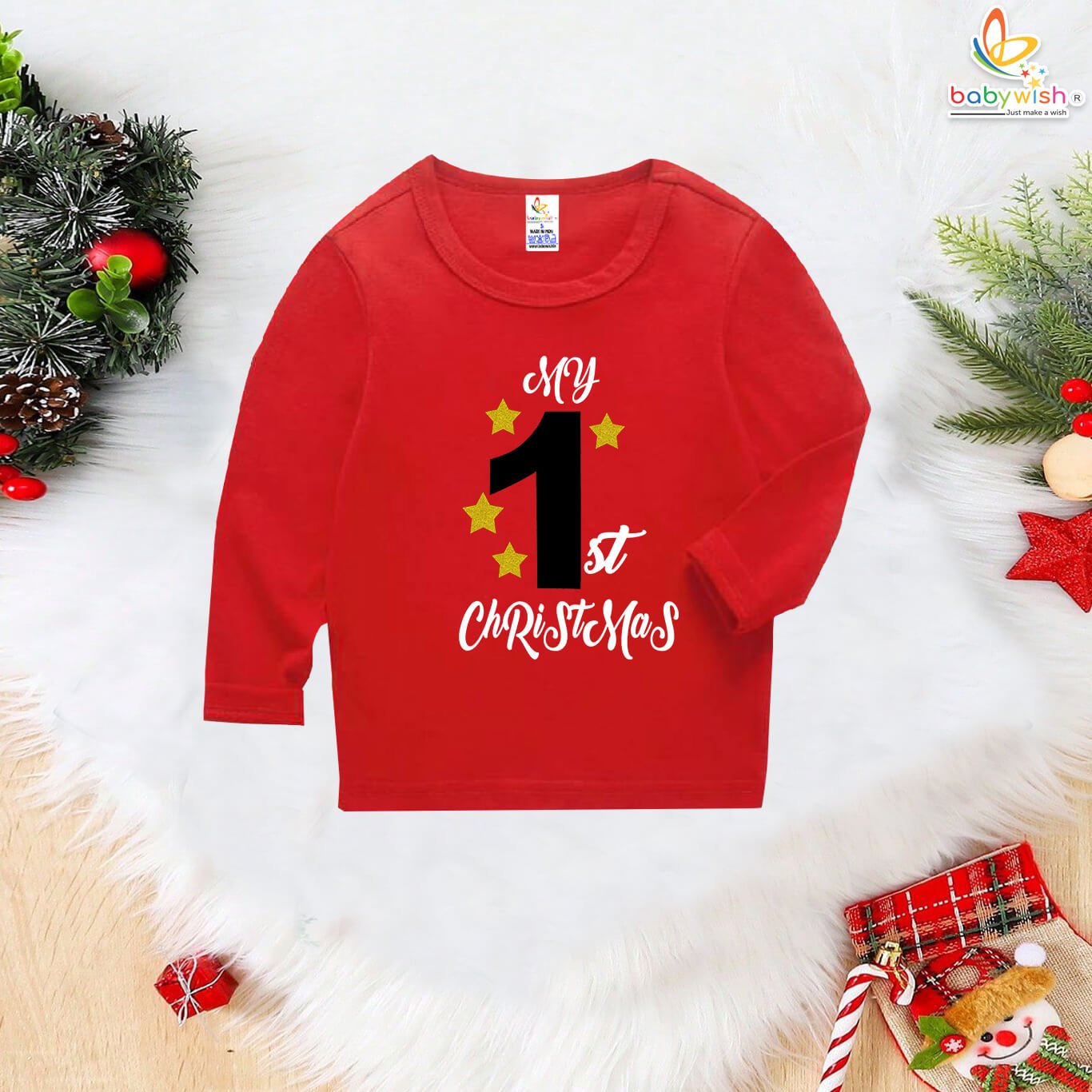 my first christmas glitter t shirt