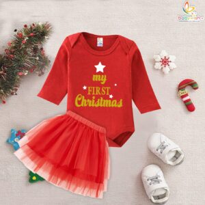 baby my first Christmas romper