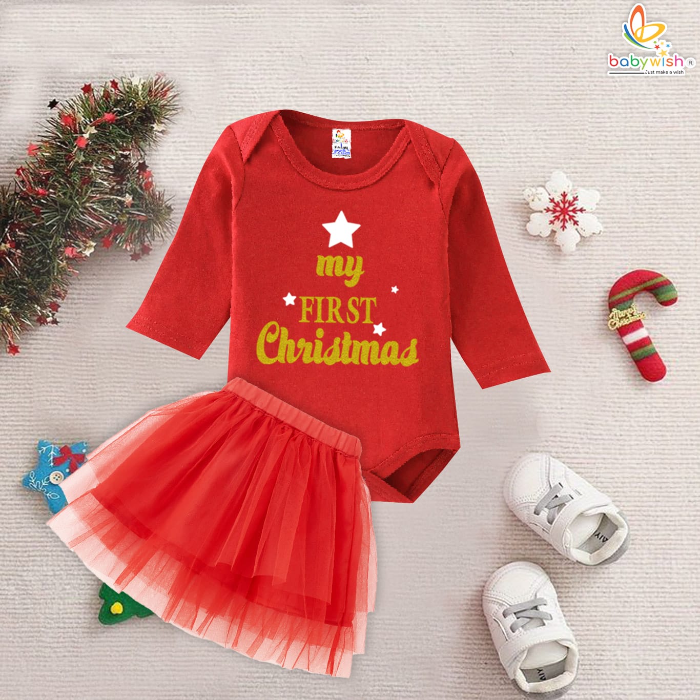 baby my first Christmas romper