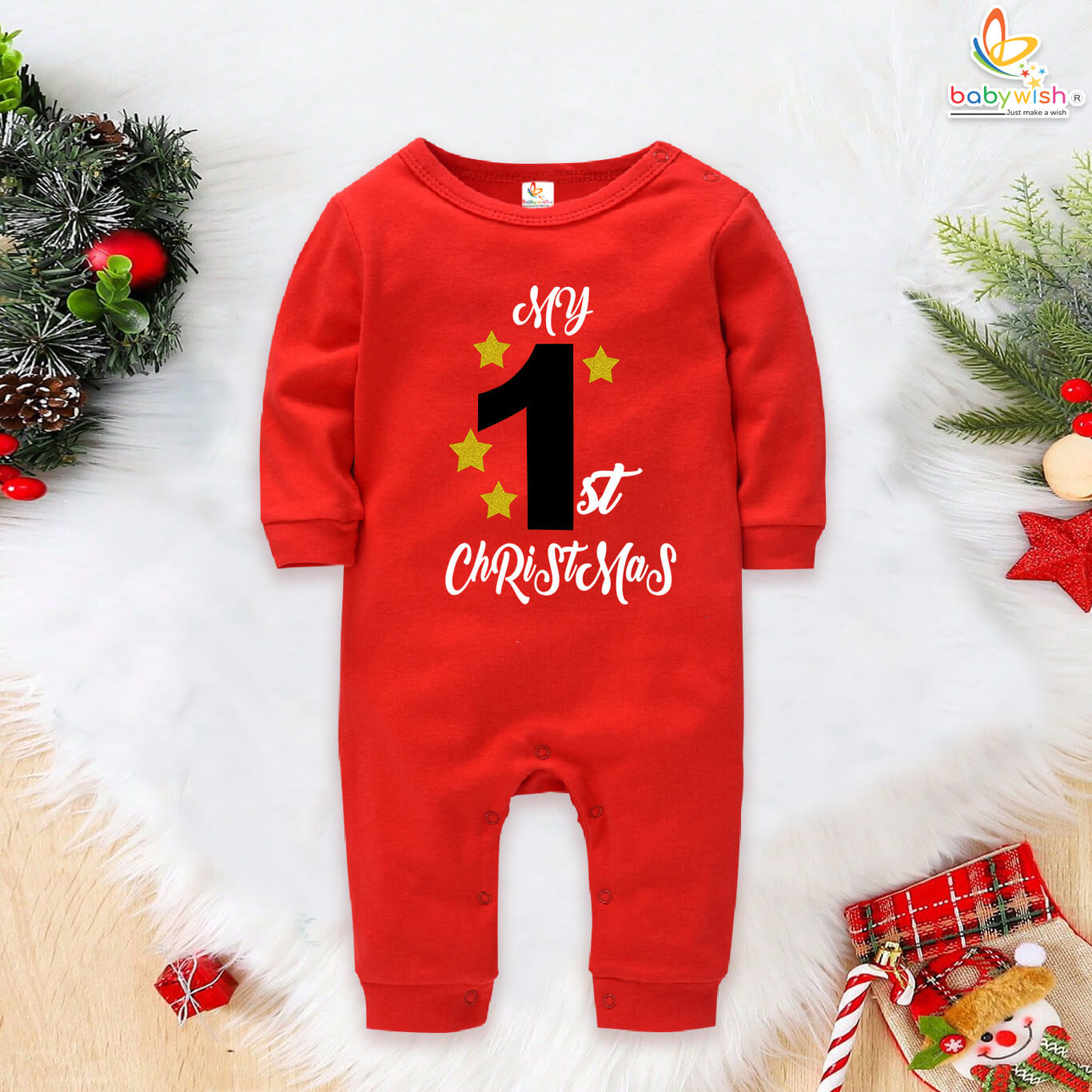 My First Christmas Romper