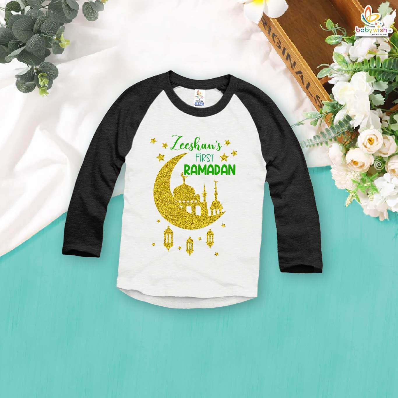 My First Eid T-Shirt for Baby | First Ramadan Full Sleeve Outfit for Boys & Girls – Islamic Festival Wear 2025 – Babywish
