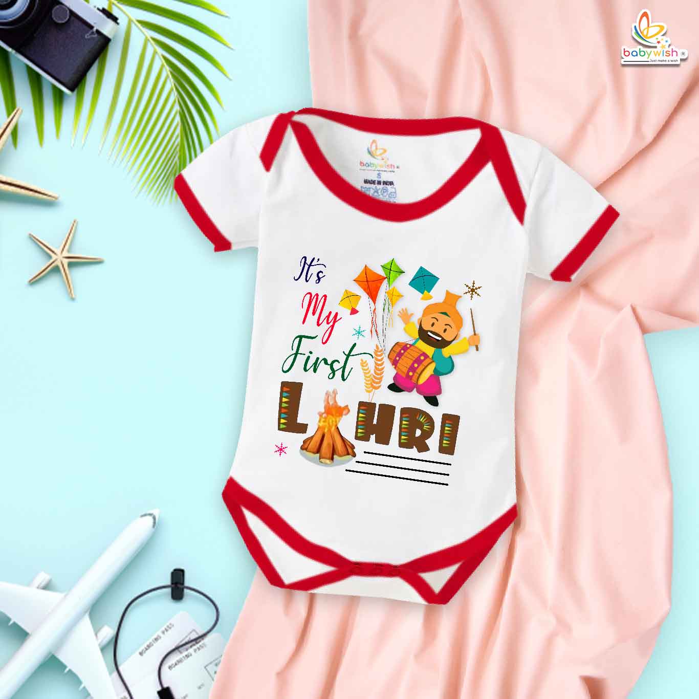 My First Lohri Romper | First Lohri Celebrations Baby Bodysuit | Festive Outfit for Baby Boys & Girls – Babywish