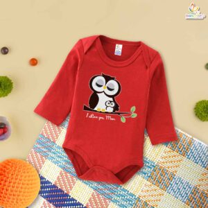 My First Mother’s Day Baby Romper – Full Sleeve “I Love Mother” Bodysuit for Newborn Infant Girl or Boy – Cute Mother’s Day Gift Outfit – Babywish