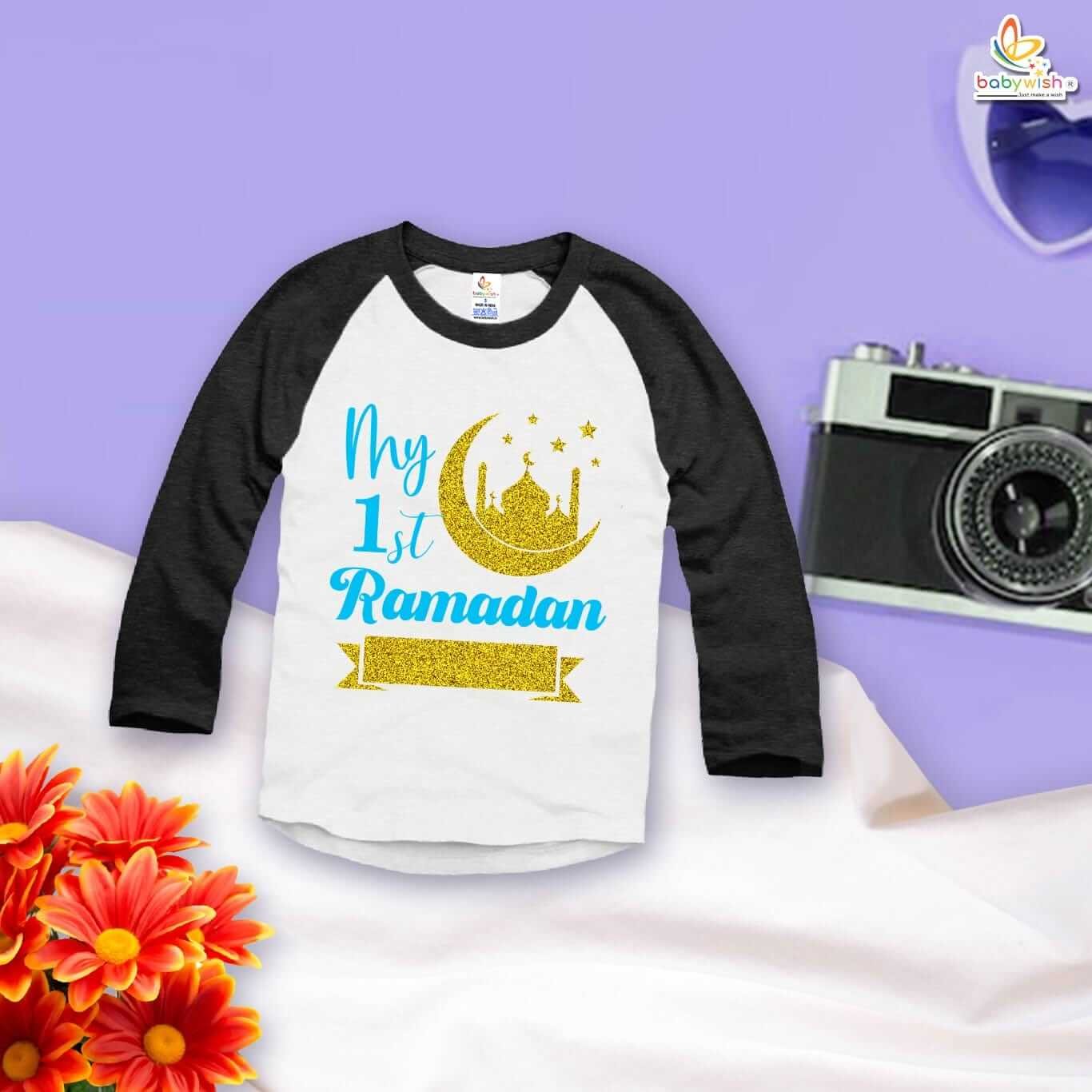 My First Ramadan Baby T-Shirt – Full Sleeve "My 1st Ramadan" Outfit for Boys & Girls | Islamic Festival Wear 2025 by Babywish