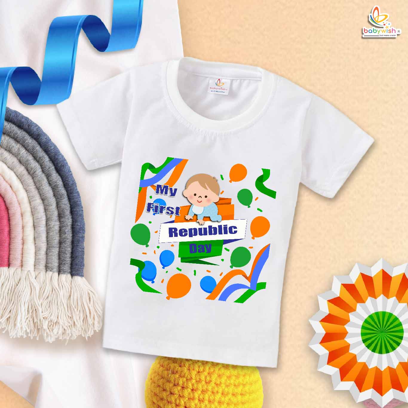 My First Republic Day T-Shirt by Babywish for babies