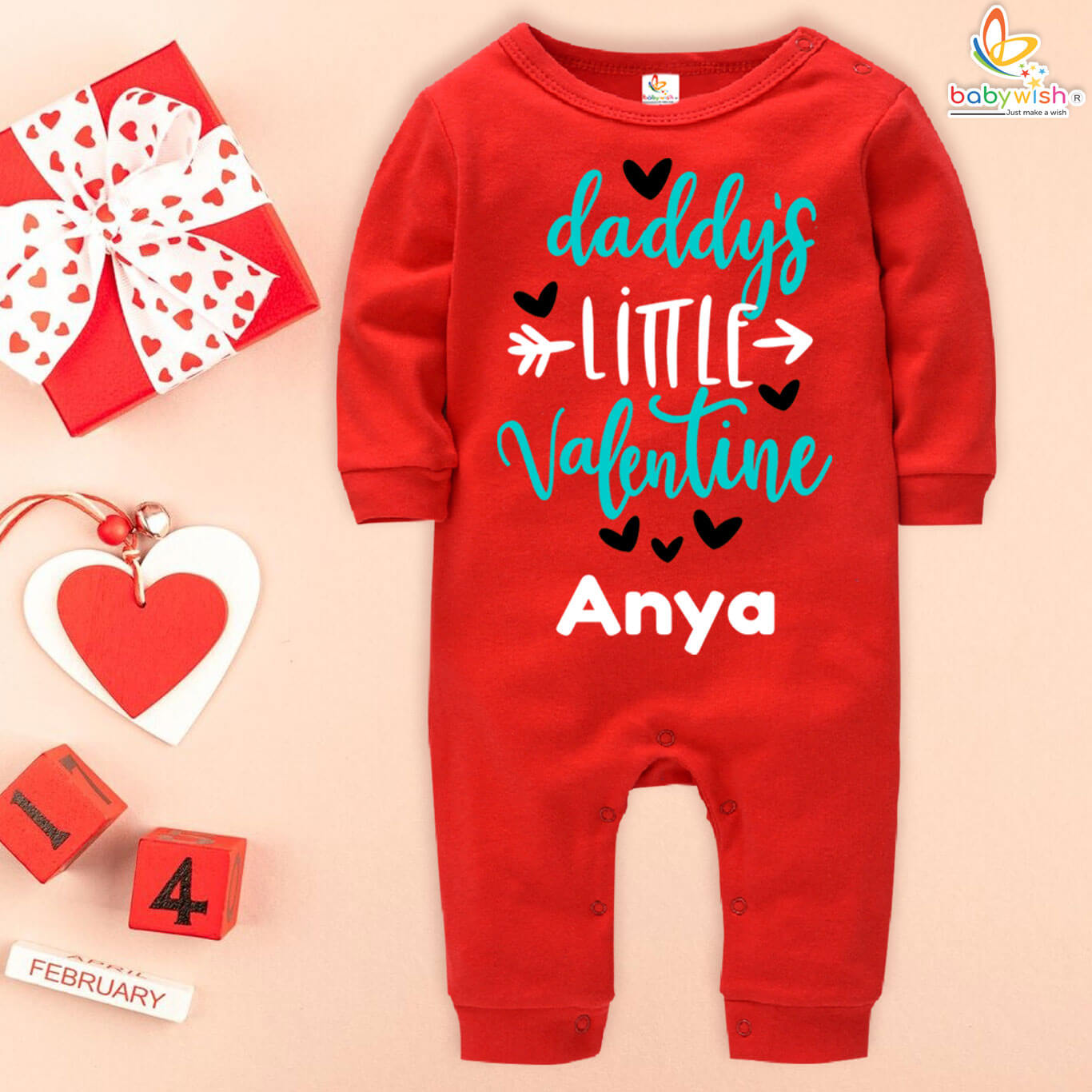 Cute Valentine baby romper