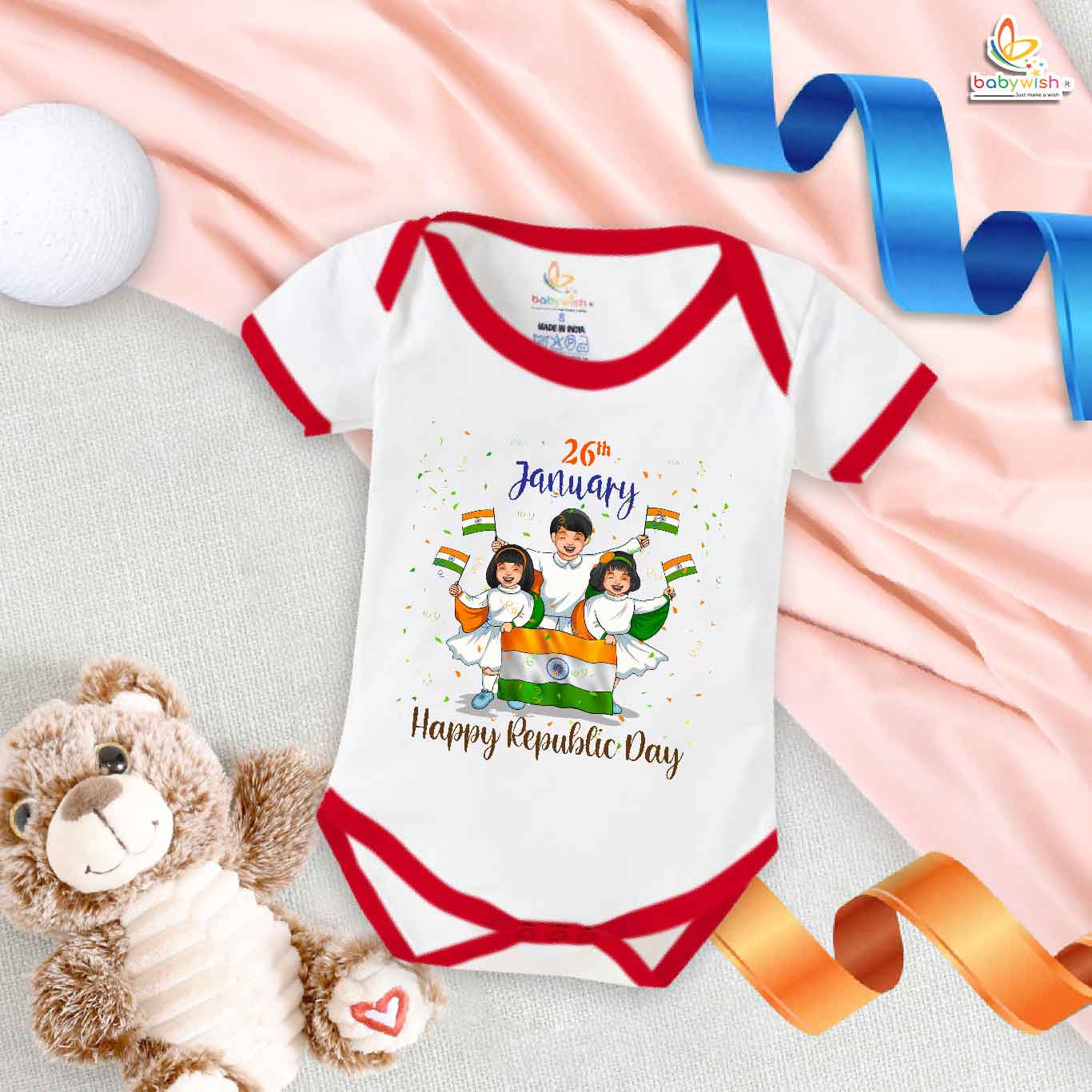 Babywish Republic Day Romper Clothes My First Republic Day Bodysuits 26th January Happy Republic Day Group Dance