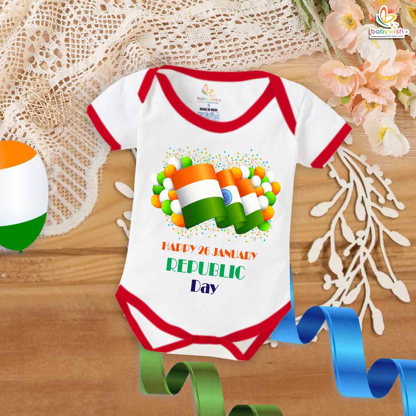 Babywish Republic Day Romper Clothes My First Republic Day Bodysuits Happy 26th January Republic Day