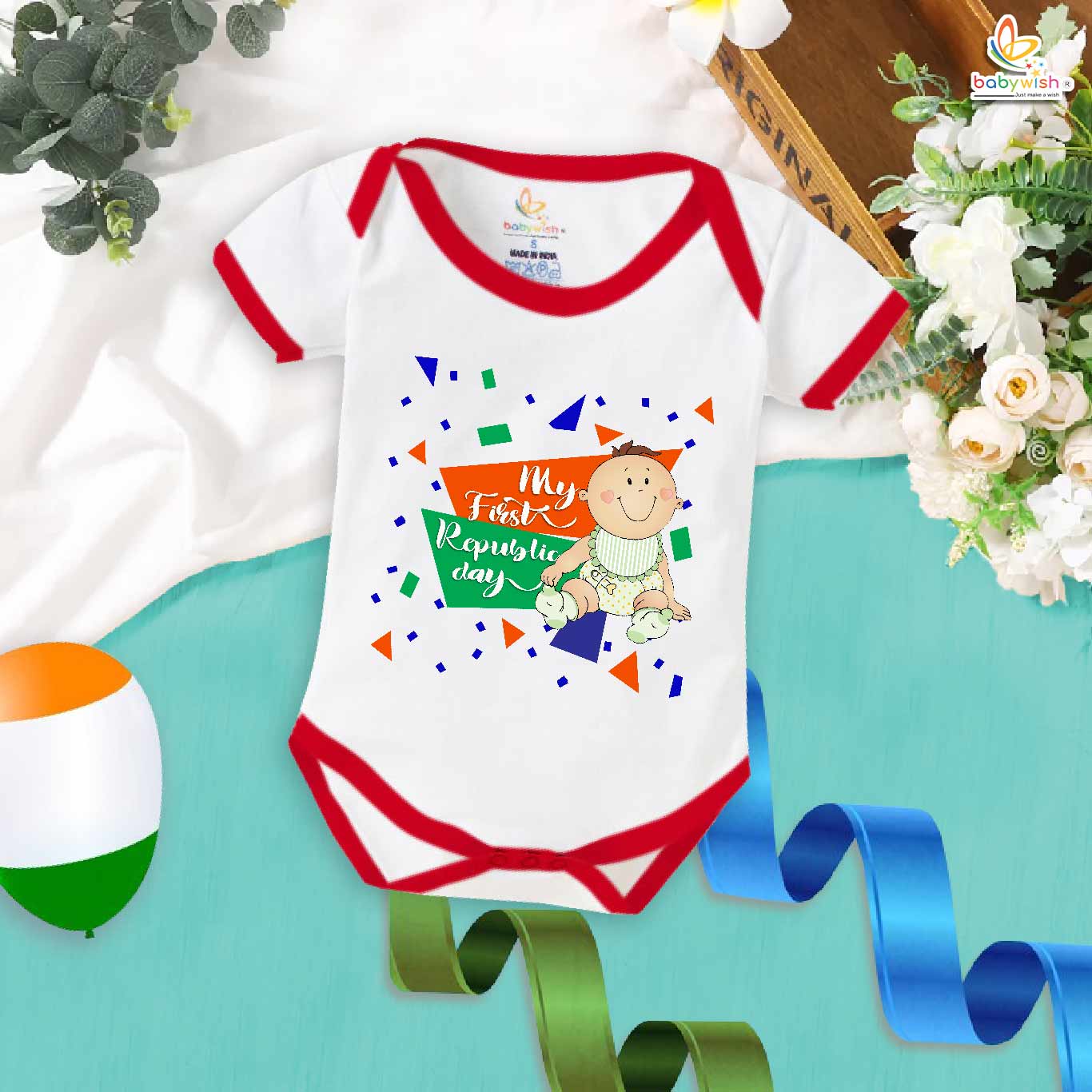 Babywish Republic Day Romper Clothes My First Republic Day Bodysuits My First Republic Day Baby Print
