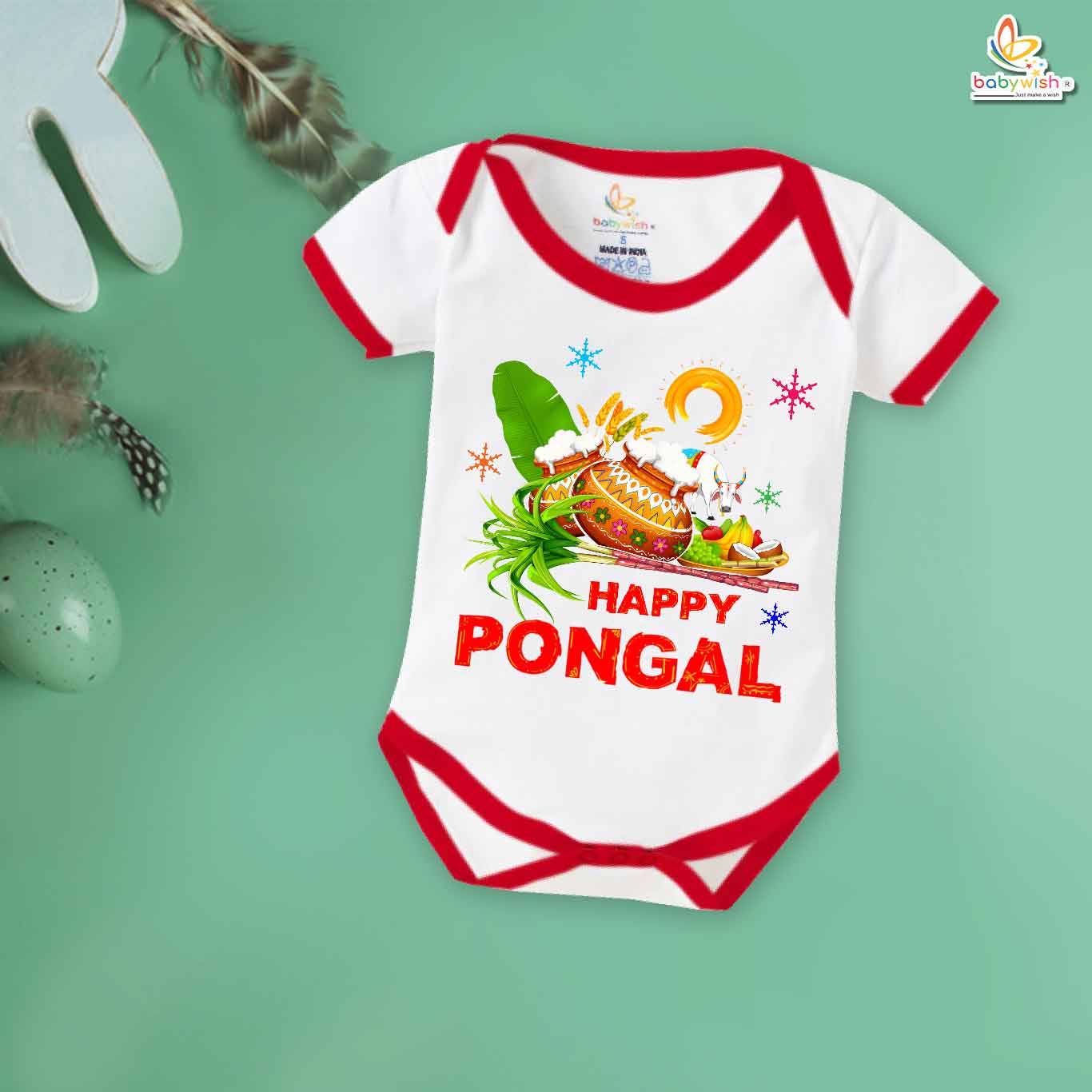 Babywish Pongal Romper Clothes My First Pongal Bodysuits Happy Pongal Festivals