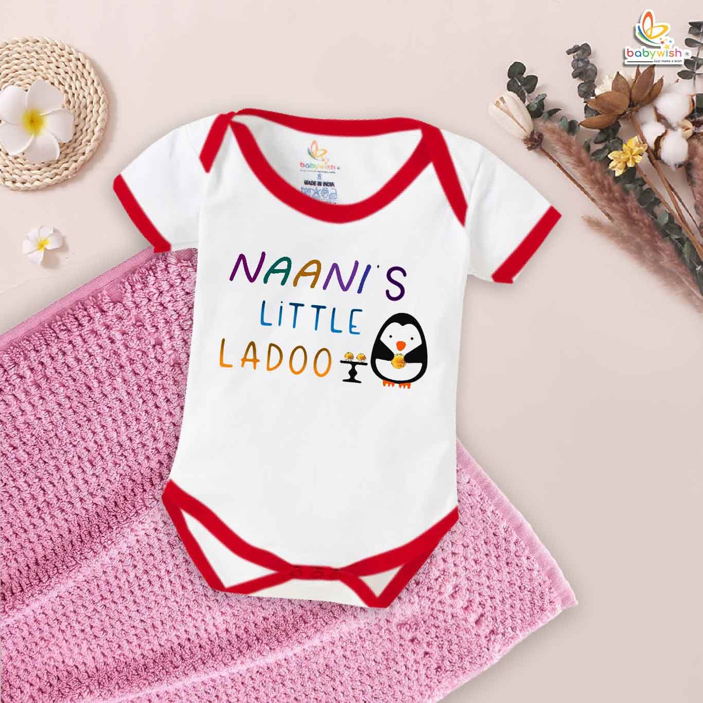 Naani’s Little Ladoo – Adorable Naanu & Naani Baby Romper | Perfect Gift for Naani | Babywish